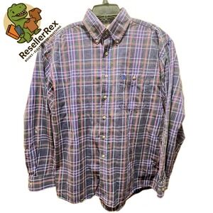 Wrangler George Strait Cowboy Cut Long Sleeve Plaid Button Up Shirt Men Large/XL